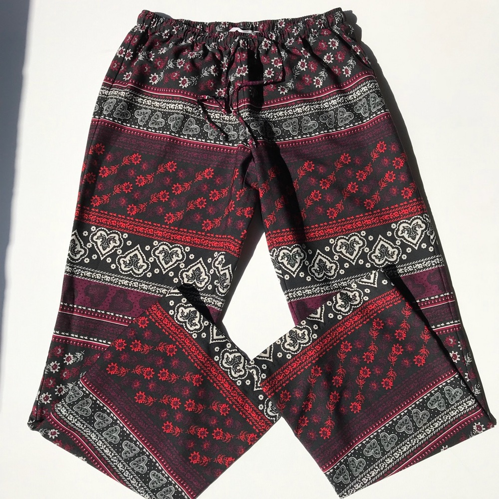 Printed Wide Leg Pants